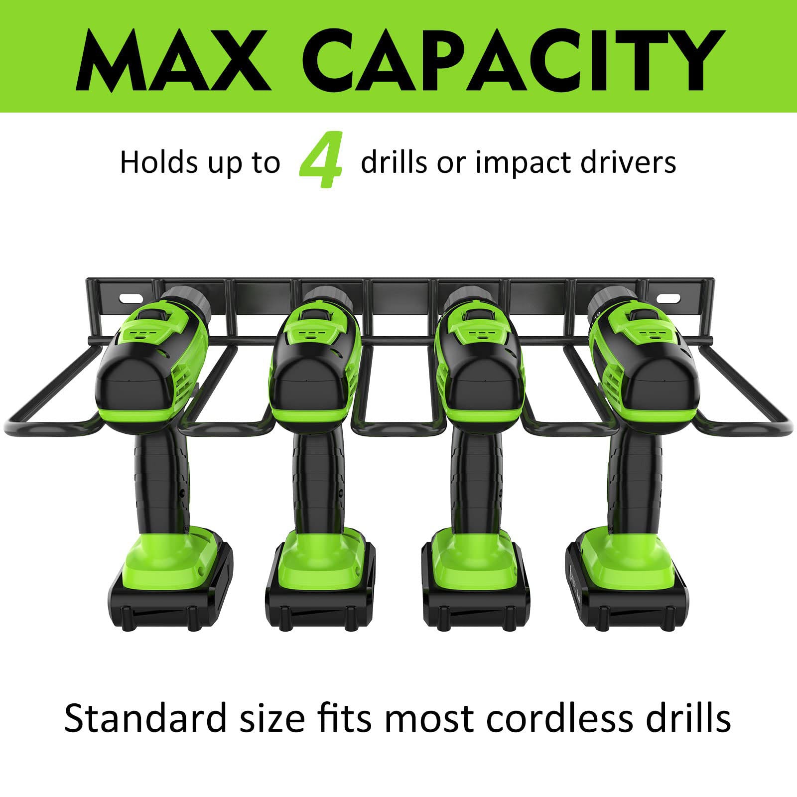 Gardening Accessories: Power Tool Tools Organizer Drill Holder Wall Mount Drill Rack Garage Storage Drill Organizer