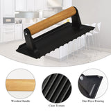 BBQ Tools: Heavy Duty Round / Rectangle Cast Iron Grill Burger Press Pre-Seasoned Steak Griddle BBQ Grilling