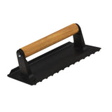 BBQ Tools: Heavy Duty Rectangular Cast Iron Grill Burger Press Pre-Seasoned Steak Griddle BBQ Grilling