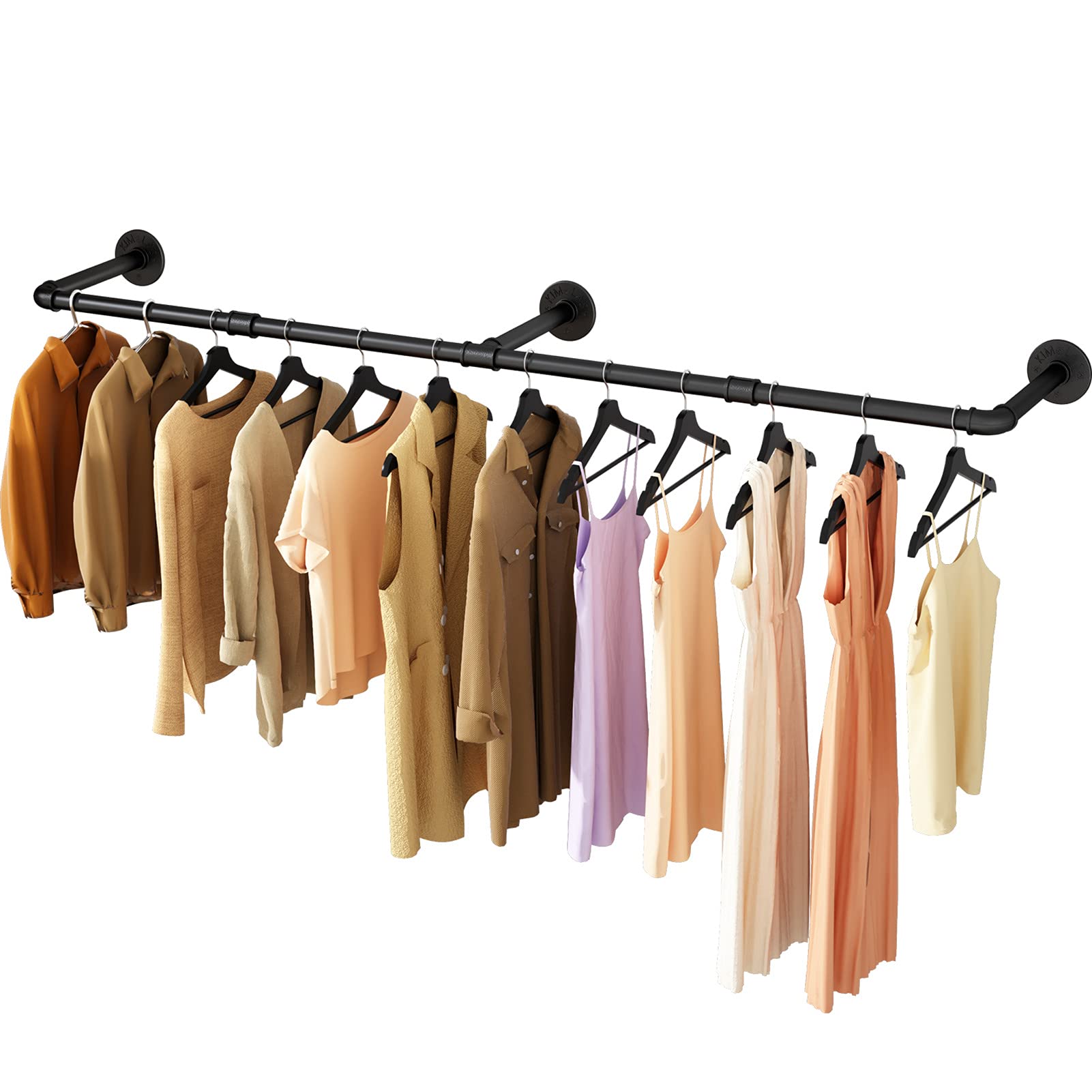 Clothing & Wardrobe Storage: 184cm Clothing Racks for Hanging Clothes Garment Rack Industrial Pipe clothes Rack Drying Rack
