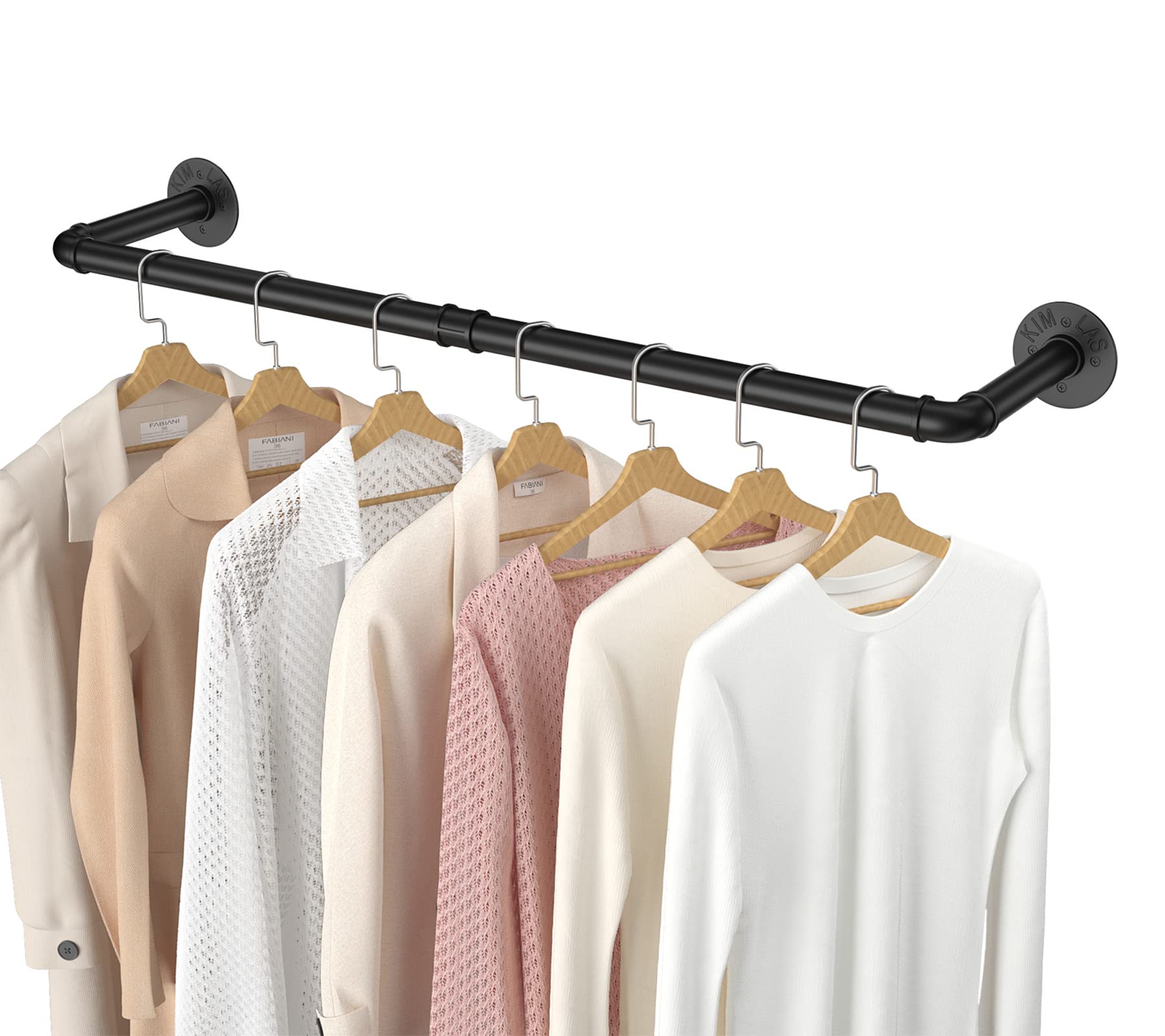 Clothing & Wardrobe Storage: 97cm Clothing Racks for Hanging Clothes Garment Rack Industrial Pipe clothes Rack Drying Rack