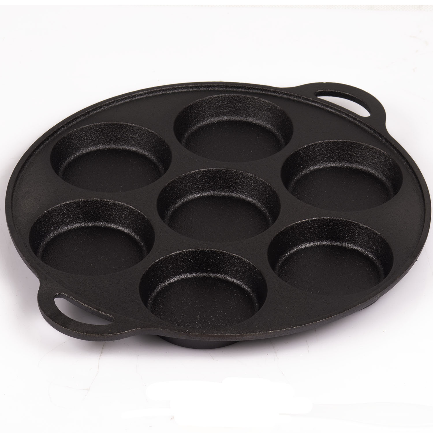 Skillets & Frying Pans: 7 Cup Cast Iron Egg Frying Pan Divided Egg Skillet Pan Fried Egg Pan Cooker Pancake Egg Fryer