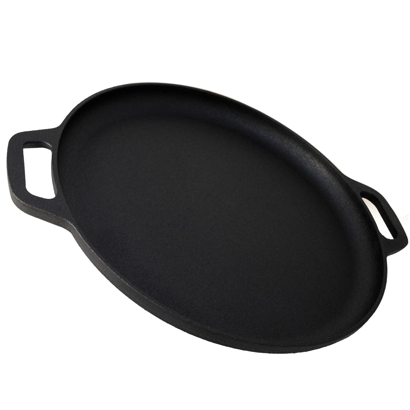 Fire Pits: 13.5" 35cm Pre-Seasoned Cast Iron Pizza Baking Pan Cooking Griddle Stove Oven Grill Campfire