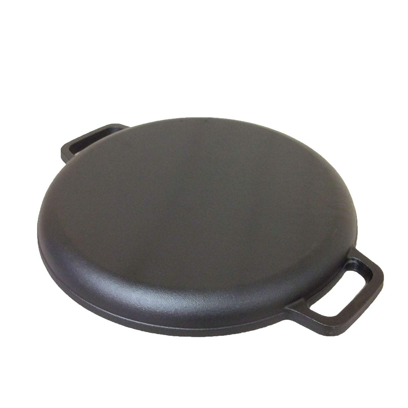 Fire Pits: 13.5" 35cm Pre-Seasoned Cast Iron Pizza Baking Pan Cooking Griddle Stove Oven Grill Campfire