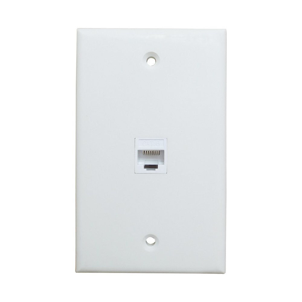 Computer Cables & Adapters: Ethernet Wall Plate 1 Port Cat6 Ethernet Cable Wall Plate Adapter
