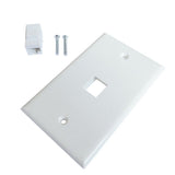 Computer Cables & Adapters: Ethernet Wall Plate 1 Port Cat6 Ethernet Cable Wall Plate Adapter