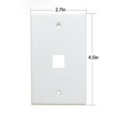 Computer Cables & Adapters: Ethernet Wall Plate 1 Port Cat6 Ethernet Cable Wall Plate Adapter