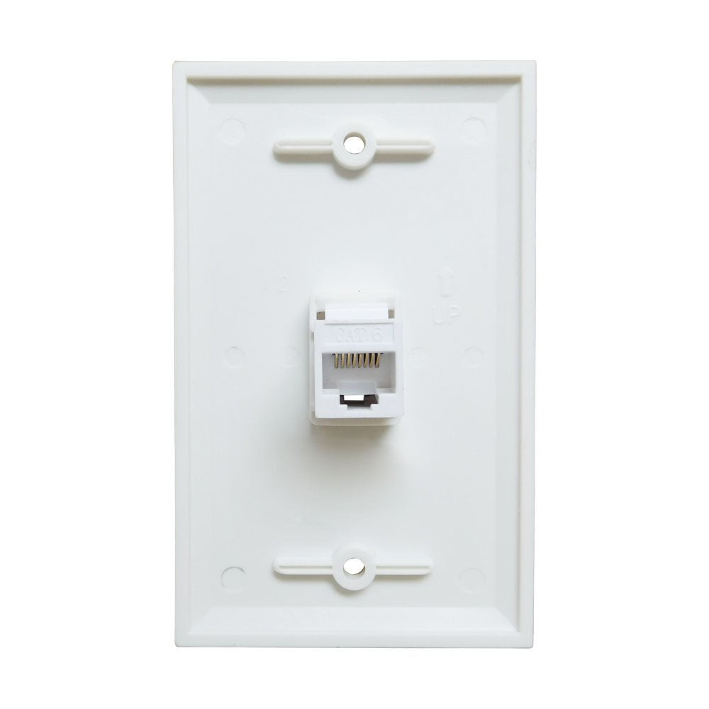 Computer Cables & Adapters: Ethernet Wall Plate 1 Port Cat6 Ethernet Cable Wall Plate Adapter