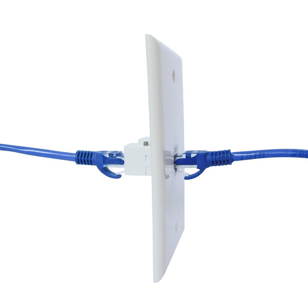 Computer Cables & Adapters: Ethernet Wall Plate 1 Port Cat6 Ethernet Cable Wall Plate Adapter