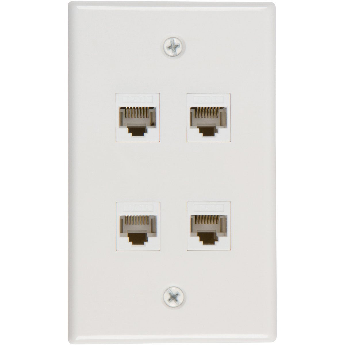 Computer Cables & Adapters: Ethernet Wall Plate 4 Port Cat6 Ethernet Cable Wall Plate Adapter