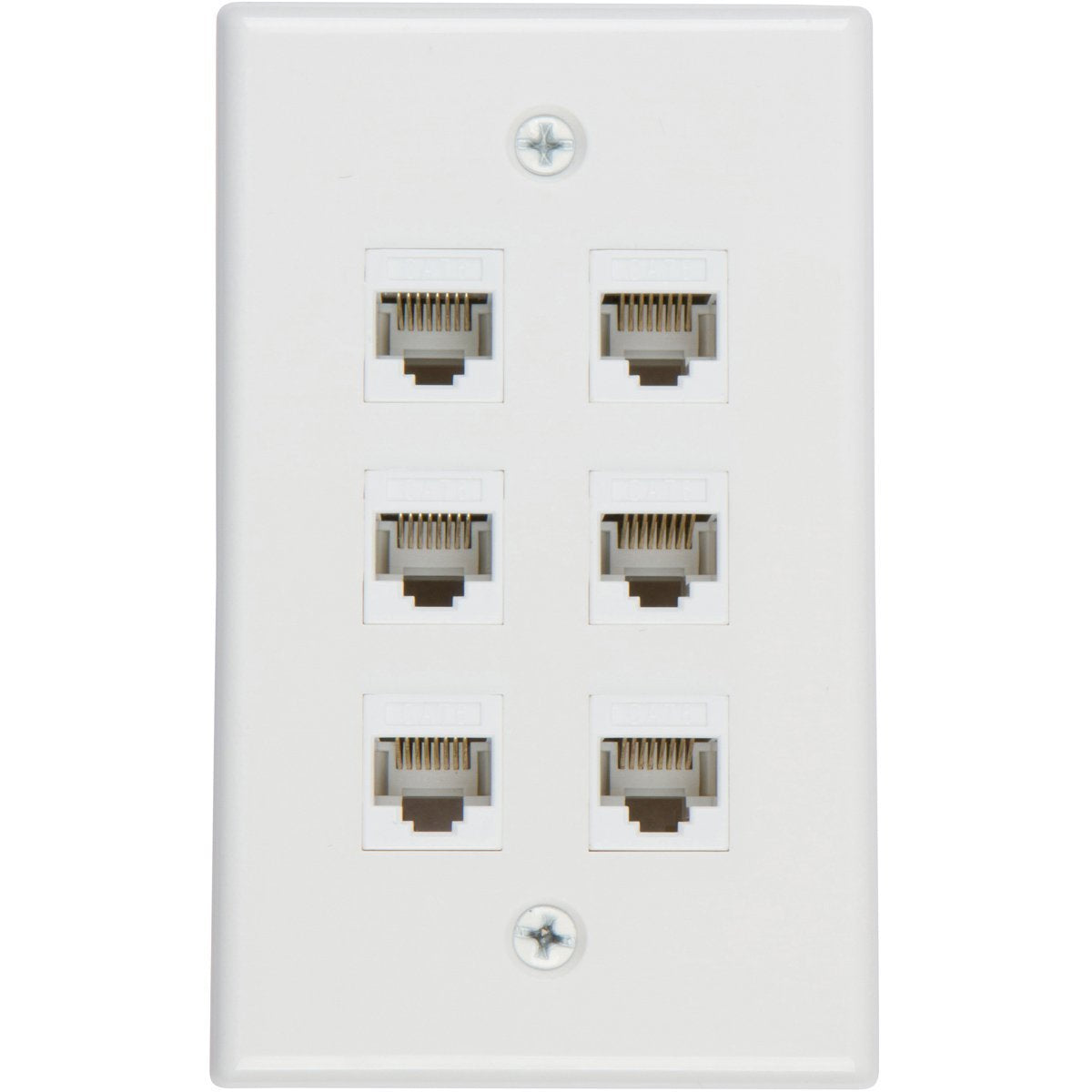 Computer Cables & Adapters: Ethernet Wall Plate 6 Port Cat6 Ethernet Cable Wall Plate Adapter
