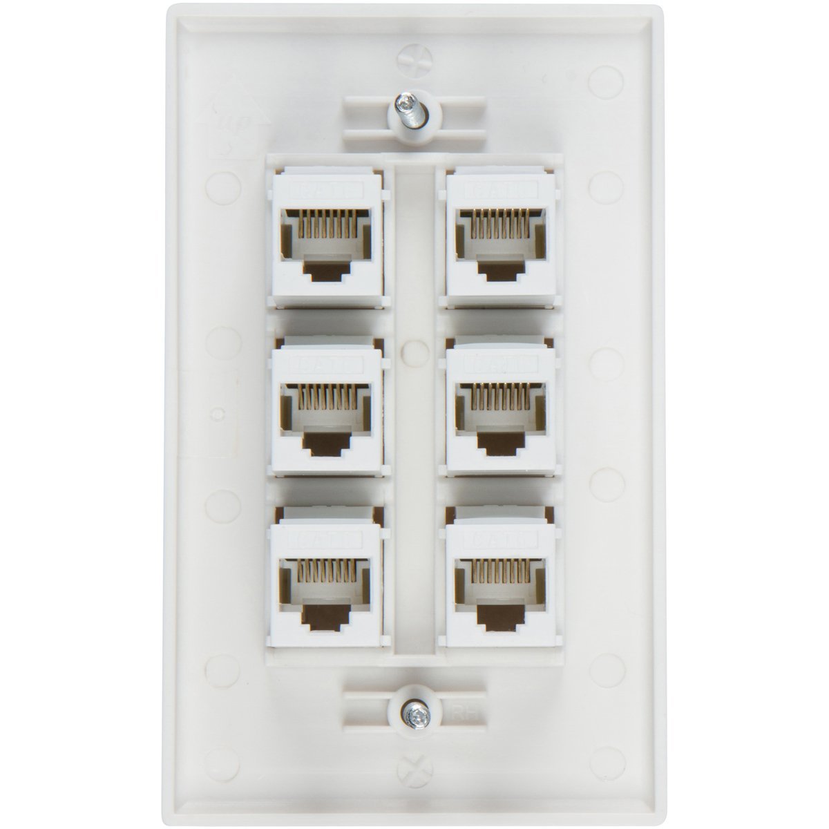 Computer Cables & Adapters: Ethernet Wall Plate 6 Port Cat6 Ethernet Cable Wall Plate Adapter
