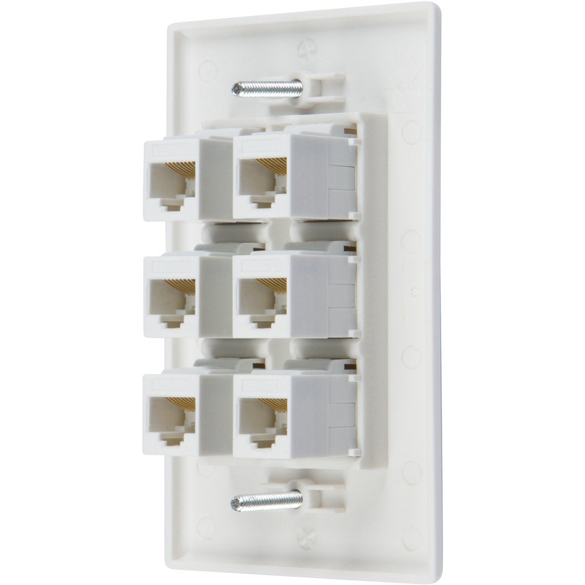 Computer Cables & Adapters: Ethernet Wall Plate 6 Port Cat6 Ethernet Cable Wall Plate Adapter