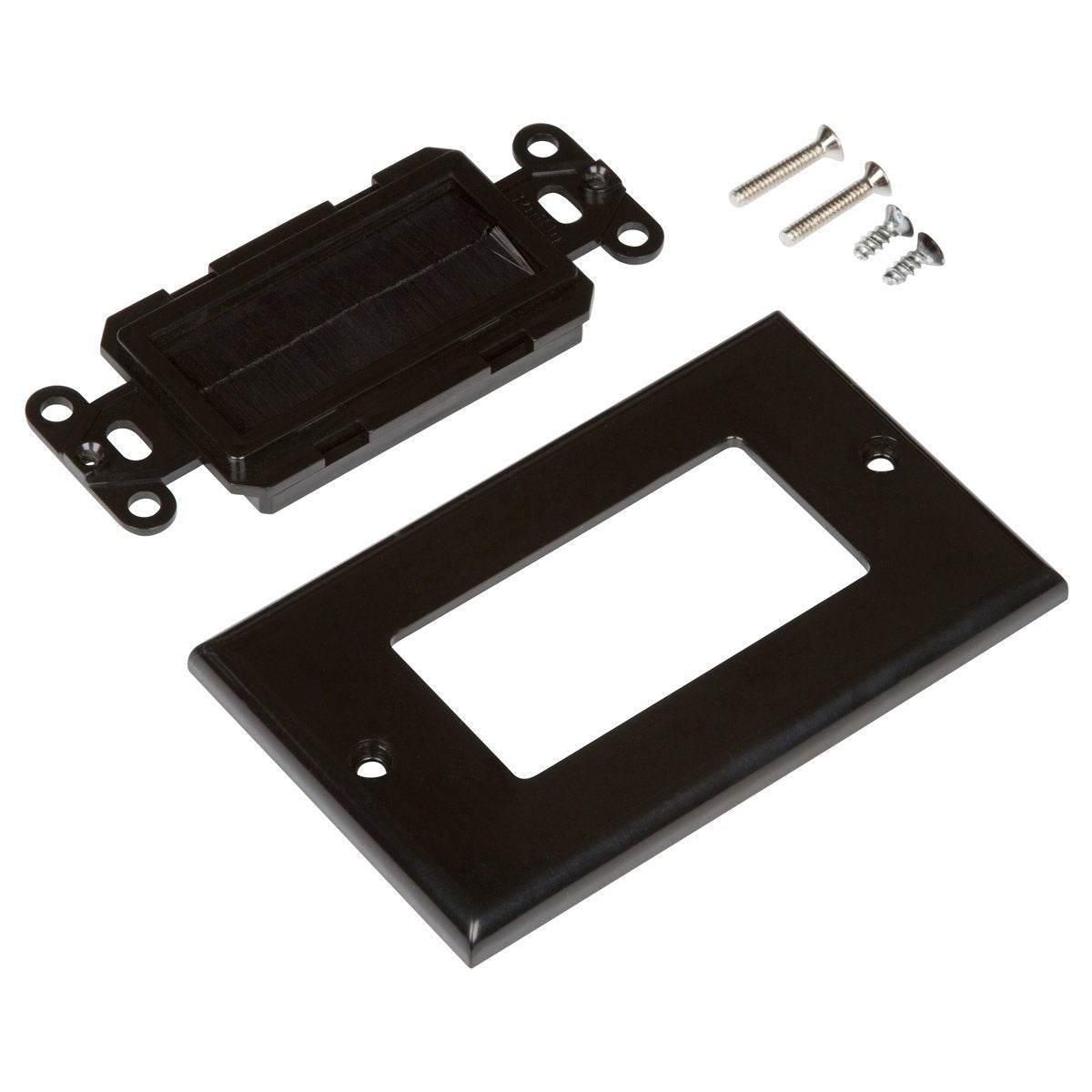 Wall Plates & Covers: Brush Wall Plate Wires Cable Access Strap Management Socket Mount Port HDMI