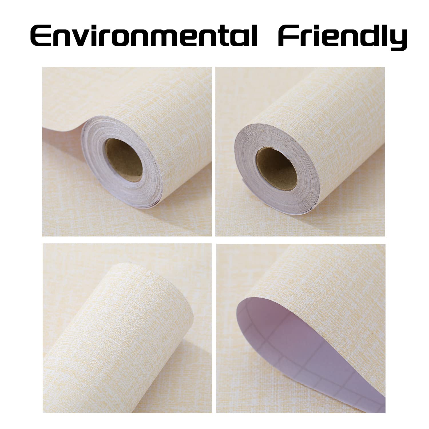 Wallpaper: 61cm x 10m beige Wallpaper Decor Faux Grasscloth Paper Wall Paper Self Adhesive Removable