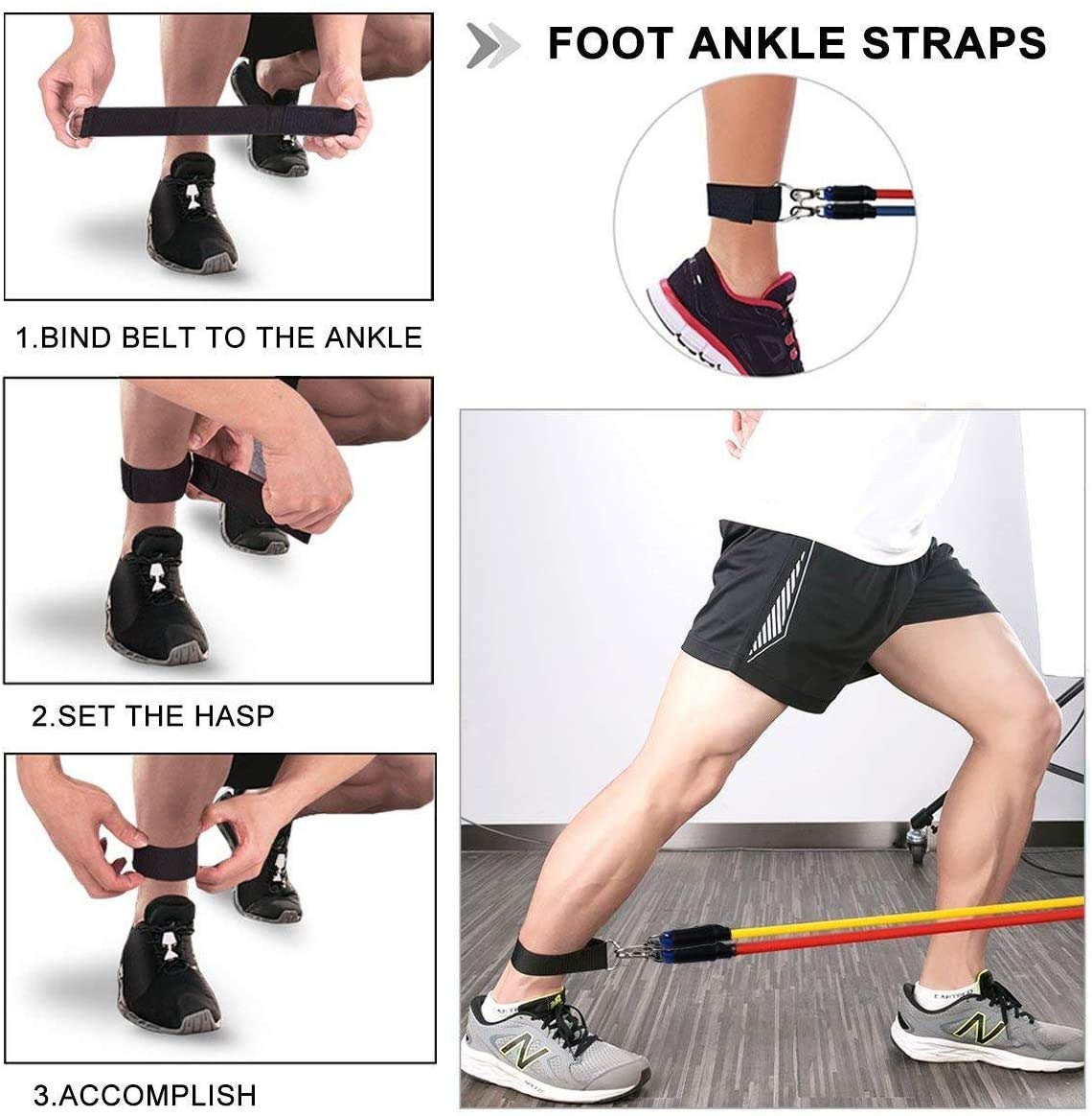 Exercise Bikes: 11 Pack Resistance Bands Stackable Exercise Bands Home Workouts Physical Therapy Gym Training