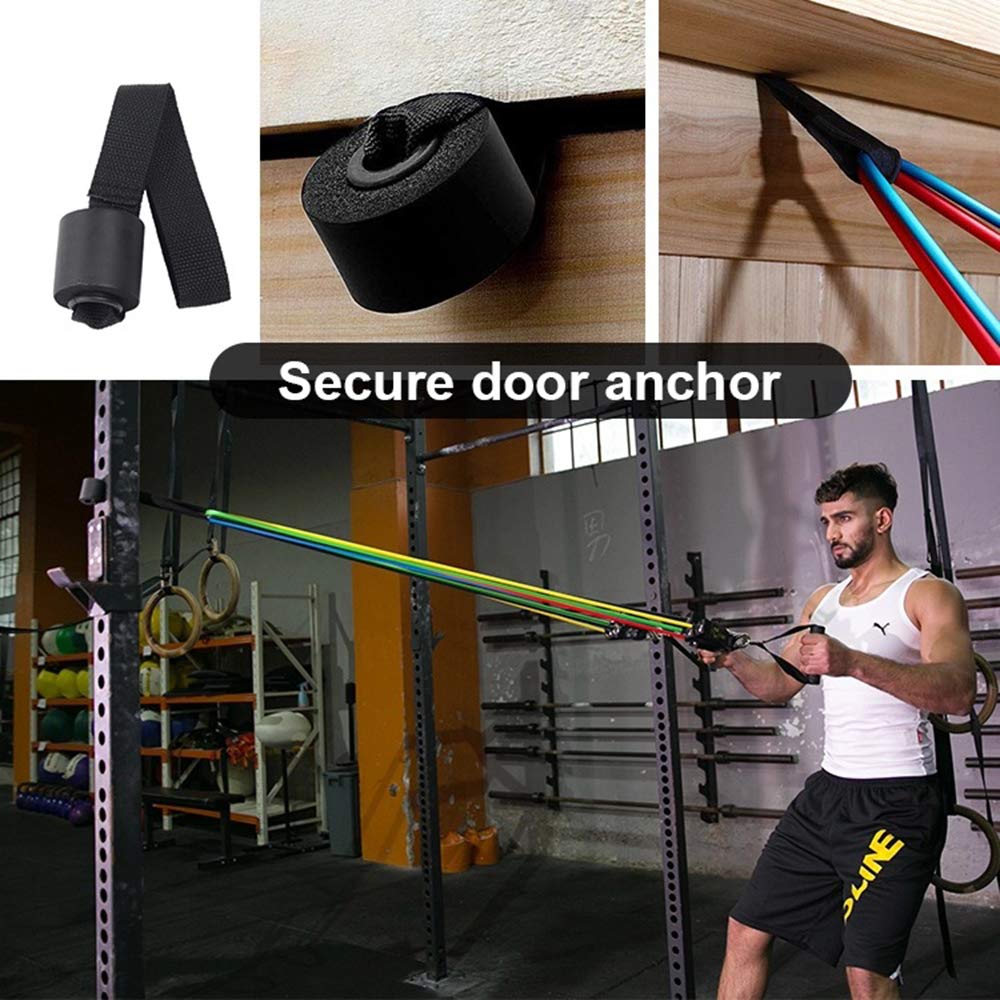 Exercise Bikes: 11 Pack Resistance Bands Stackable Exercise Bands Home Workouts Physical Therapy Gym Training