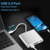 Computer Cables & Adapters: USB C to HDMI Adapter Type C AV Converter 4K HDMI USB 3.0 Port USB-C Female