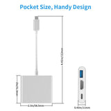 Computer Cables & Adapters: USB C to HDMI Adapter Type C AV Converter 4K HDMI USB 3.0 Port USB-C Female