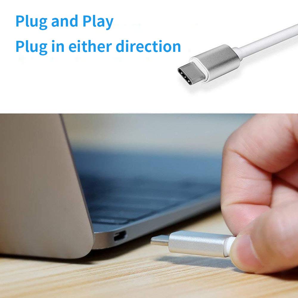 Computer Cables & Adapters: USB C to HDMI Adapter Type C AV Converter 4K HDMI USB 3.0 Port USB-C Female