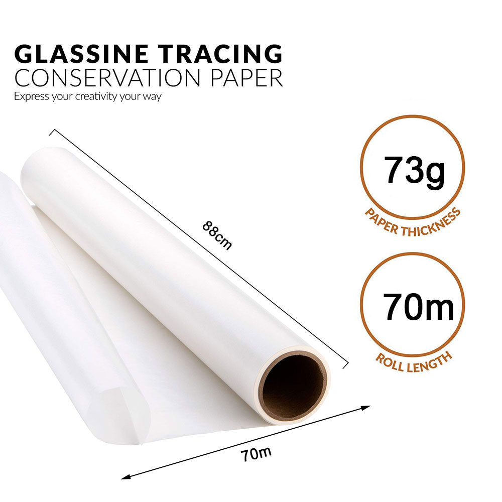 Paper Products: 70m 88cm Wide  Glassine Tracing Paper Light Diffusion Translucent Photography
