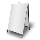 Retail: Black Powder Coated Steel A-Board Sign 60X90cm