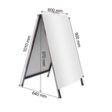 Retail: Black Powder Coated Steel A-Board Sign 60X90cm