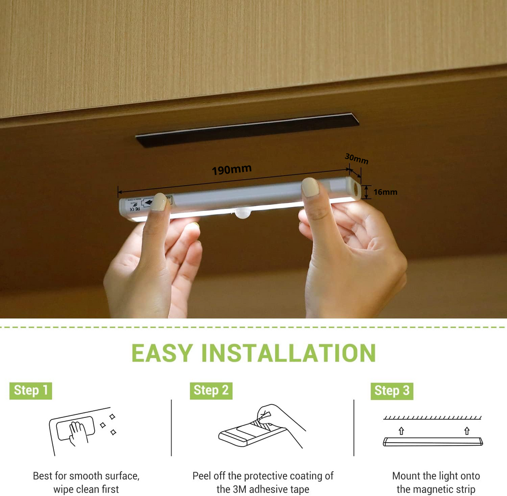 Night Lights & Ambient Lighting: Portable Fall Prevention Sensor Strip Light