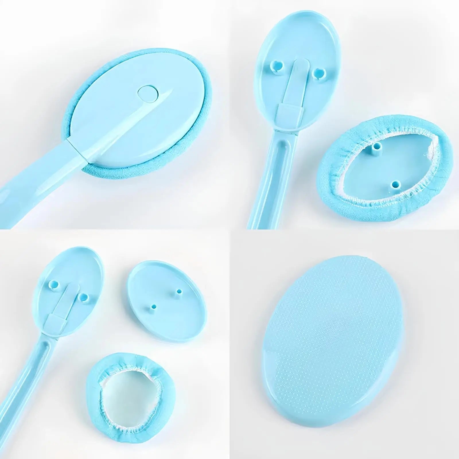Mobility & Accessibility: Back & Body Self Bath Brush Lotion Applicator - Blue