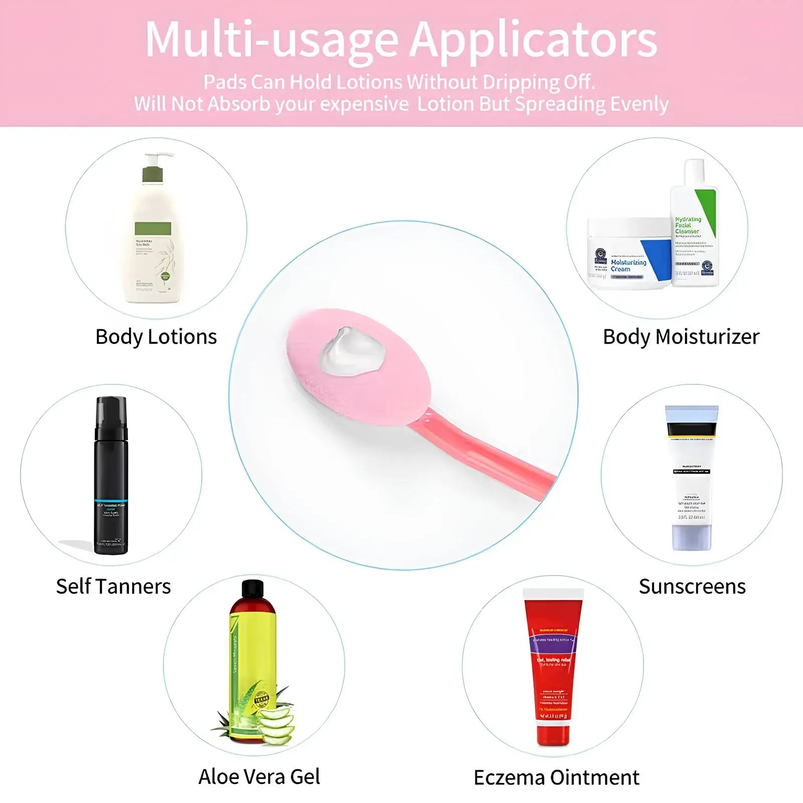 Mobility & Accessibility: Back & Body Self Bath Brush Lotion Applicator - Blue