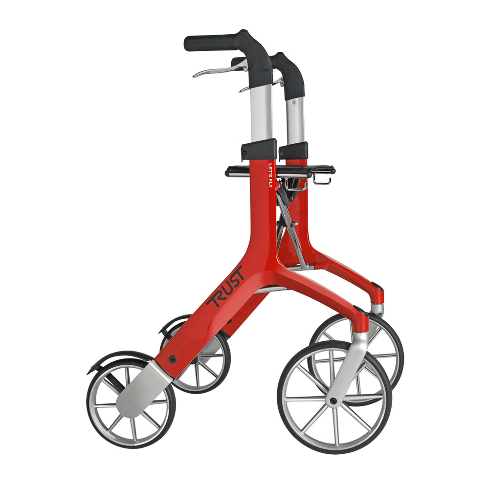 Bikes & Scooters: Let's Fly Mobility Rollator Wheelie Walker - Red