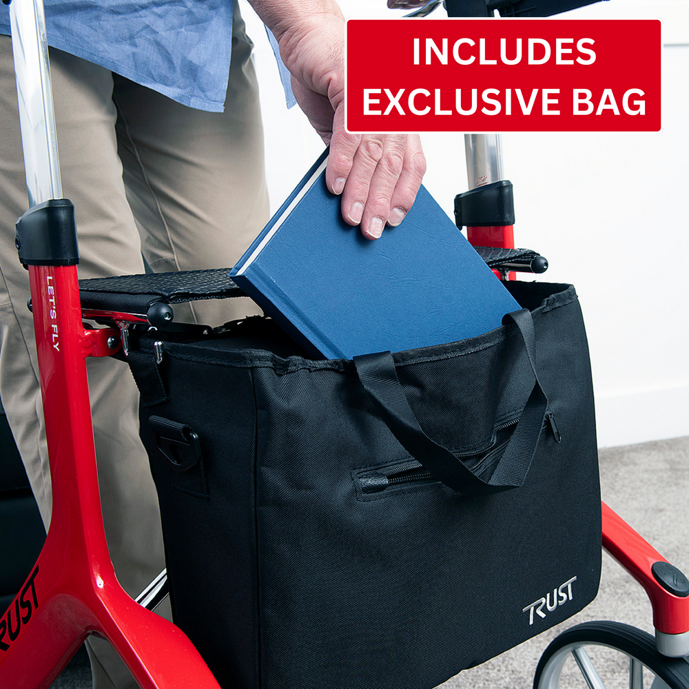 Bikes & Scooters: Let's Fly Mobility Rollator Wheelie Walker - Red