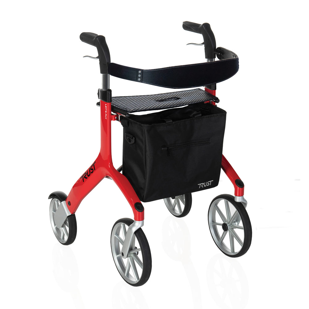 Bikes & Scooters: Let's Fly Mobility Rollator Wheelie Walker - Red