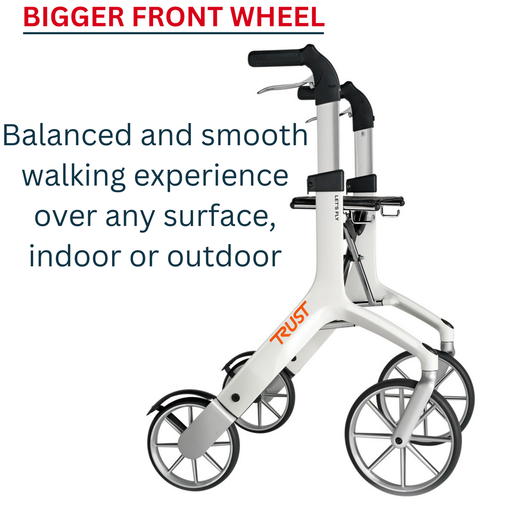 Bikes & Scooters: Let's Fly Mobility Rollator Wheelie Walker - Red