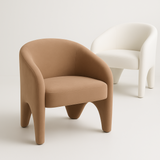 Arm Chairs & Recliners: Interior Ave - Nova Sculptural Accent Chair  Velvet Chocolate