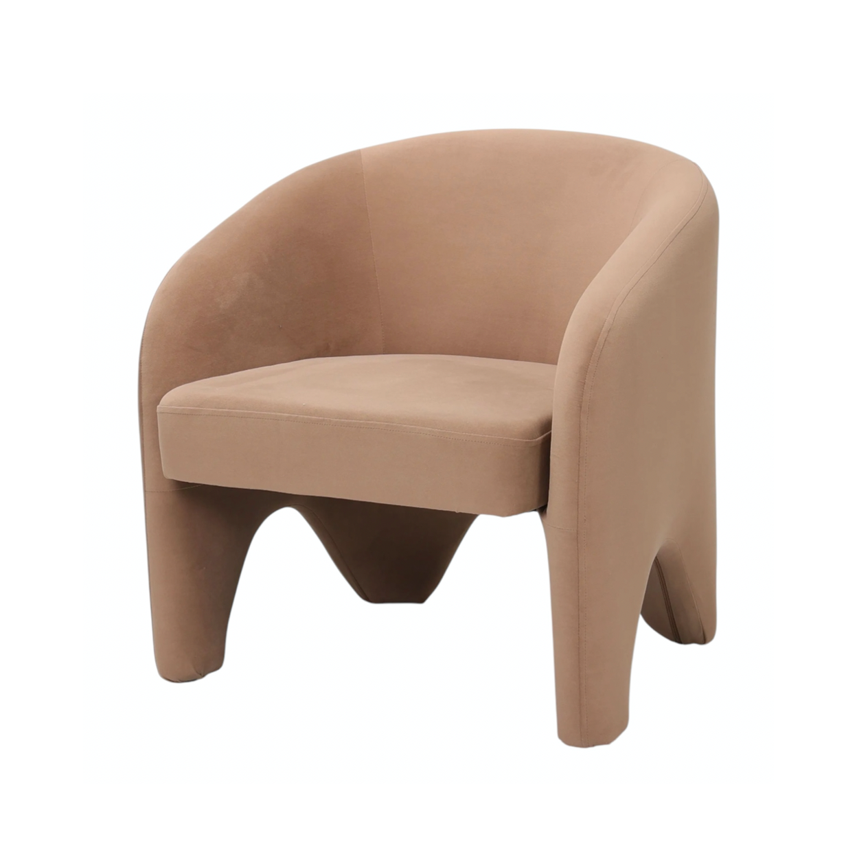 Arm Chairs & Recliners: Interior Ave - Nova Sculptural Accent Chair  Velvet Chocolate