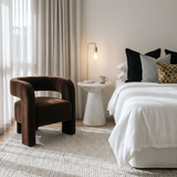 Arm Chairs & Recliners: Interior Ave - Portia Velvet Arm Chair - Espresso
