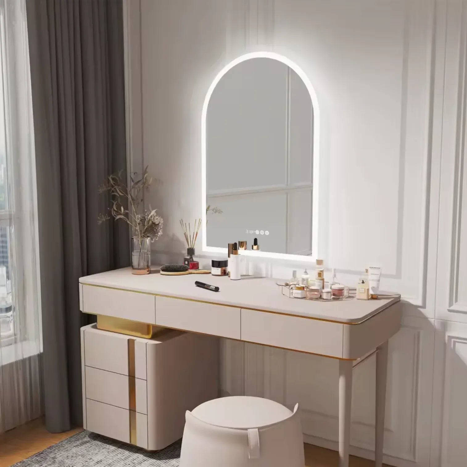 Interior Ave - 90 x 60cm Arched LED Bathroom Mirror