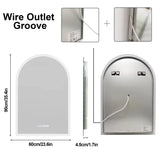 Interior Ave - 90 x 60cm Arched LED Bathroom Mirror