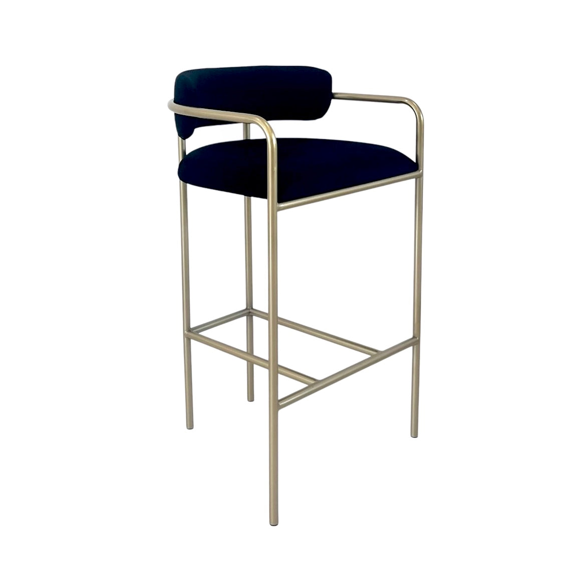 Table & Bar Stools: Interior Ave - Allegra Black Velvet Kitchen Bar Stool