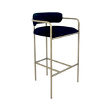 Table & Bar Stools: Interior Ave - Allegra Black Velvet Kitchen Bar Stool