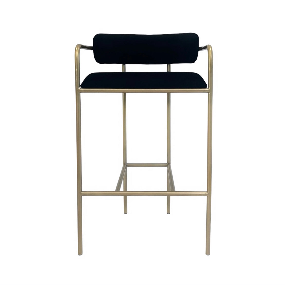 Table & Bar Stools: Interior Ave - Allegra Black Velvet Kitchen Bar Stool