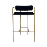 Table & Bar Stools: Interior Ave - Allegra Black Velvet Kitchen Bar Stool