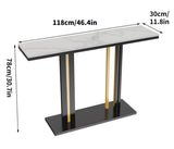 Bathtubs: Interior Ave - Pandora Stone Marble Console - Marble & Black
