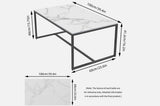 Coffee Tables: Interior Ave - Monaco Rectangle Coffee Table - White Marble Stone