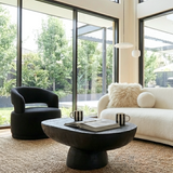 Arm Chairs & Recliners: Interior Ave - Coco Milan Swivel Accent Chair - Black