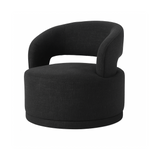 Arm Chairs & Recliners: Interior Ave - Coco Milan Swivel Accent Chair - Black