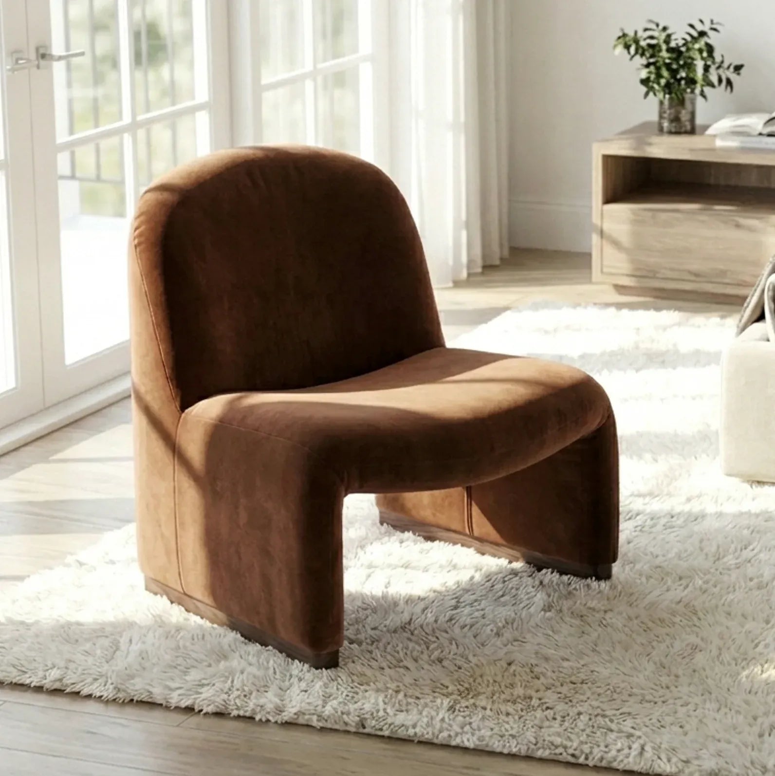 Interior Ave - Haven Curved Armchair - Chestnut