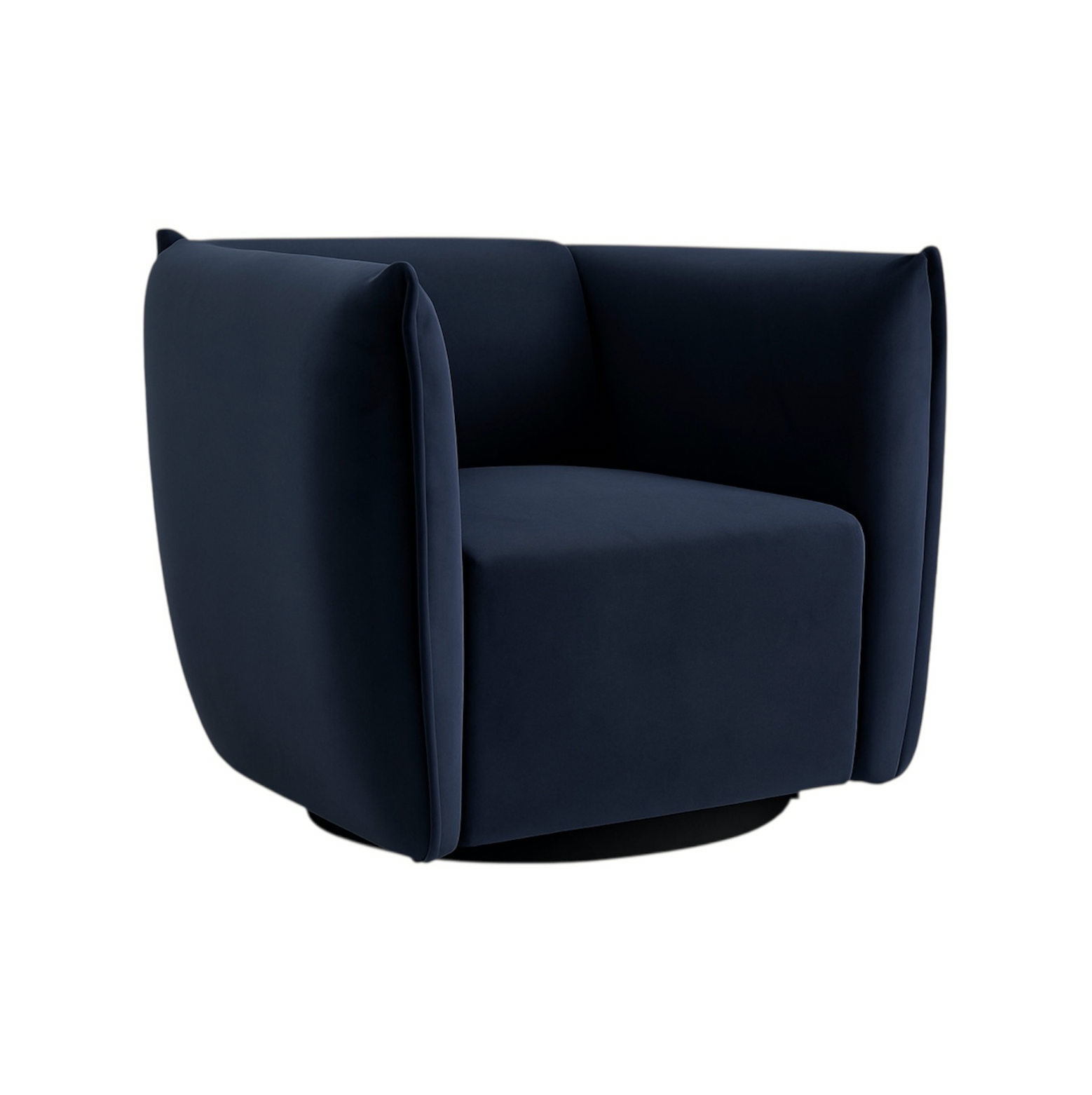 Arm Chairs & Recliners: Interior Ave - Havana Velvet Accent Chair - Indigo