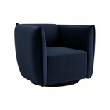 Arm Chairs & Recliners: Interior Ave - Havana Velvet Accent Chair - Indigo